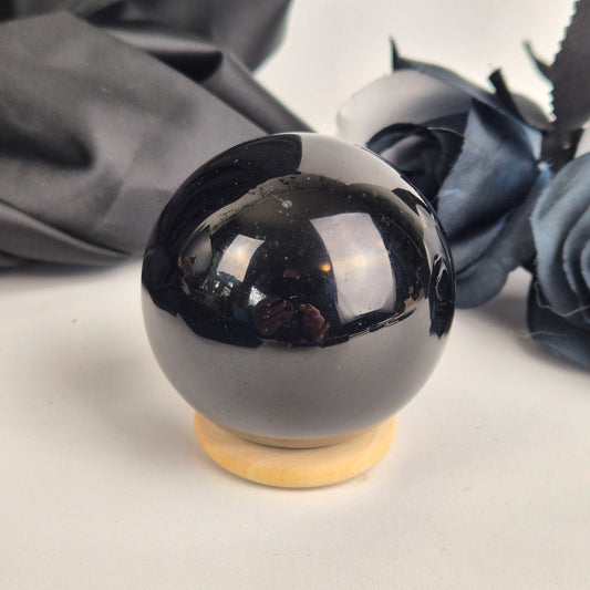 Black obsidian sphere 1