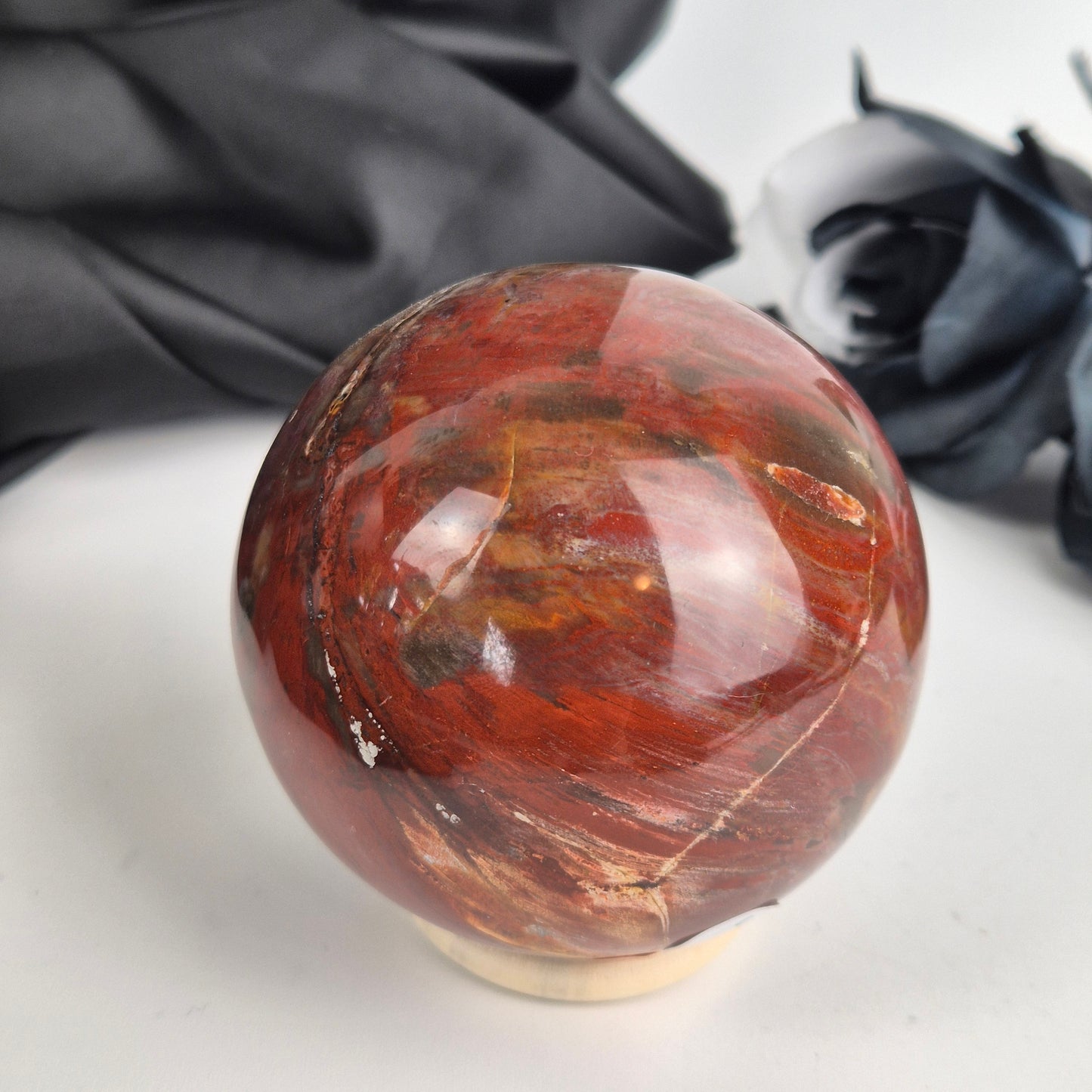 Petrified wood sphere