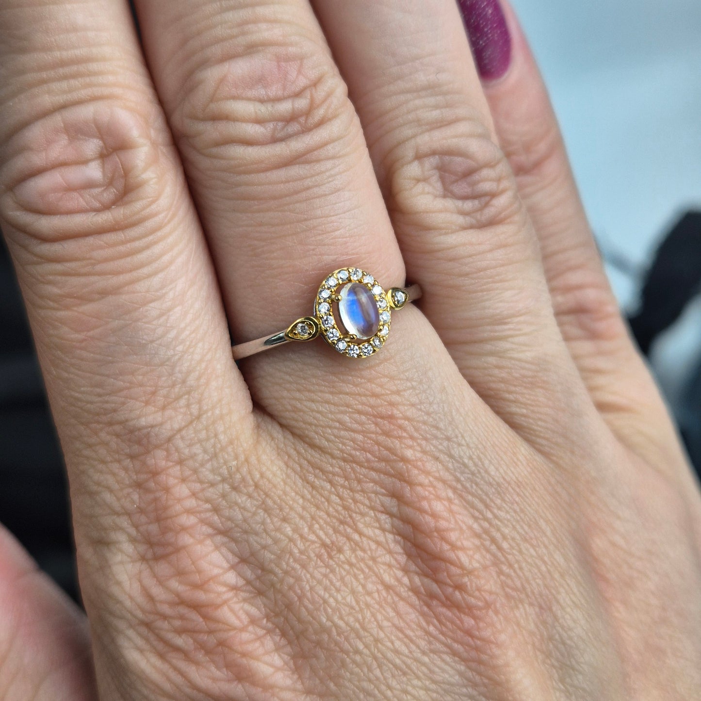 Moonstone ring dainty