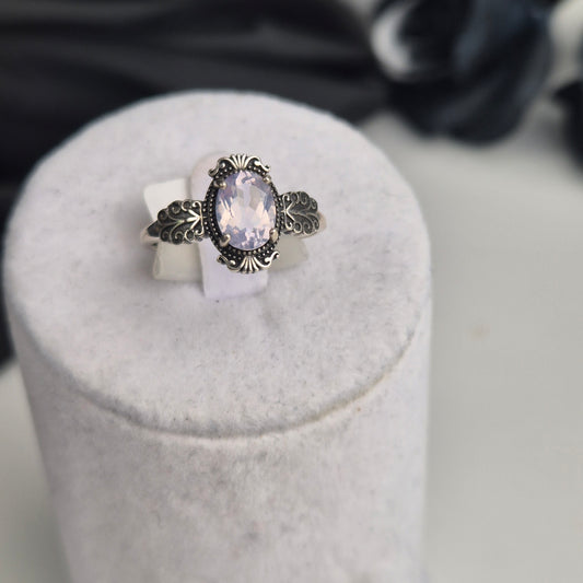 Lavender moon quarts ring