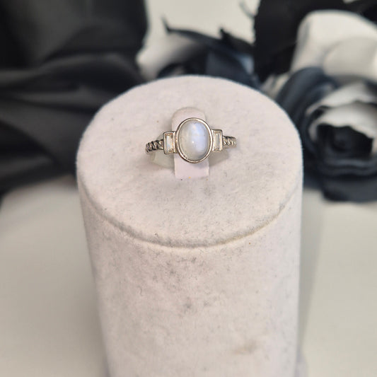 Moonstone ring oval small