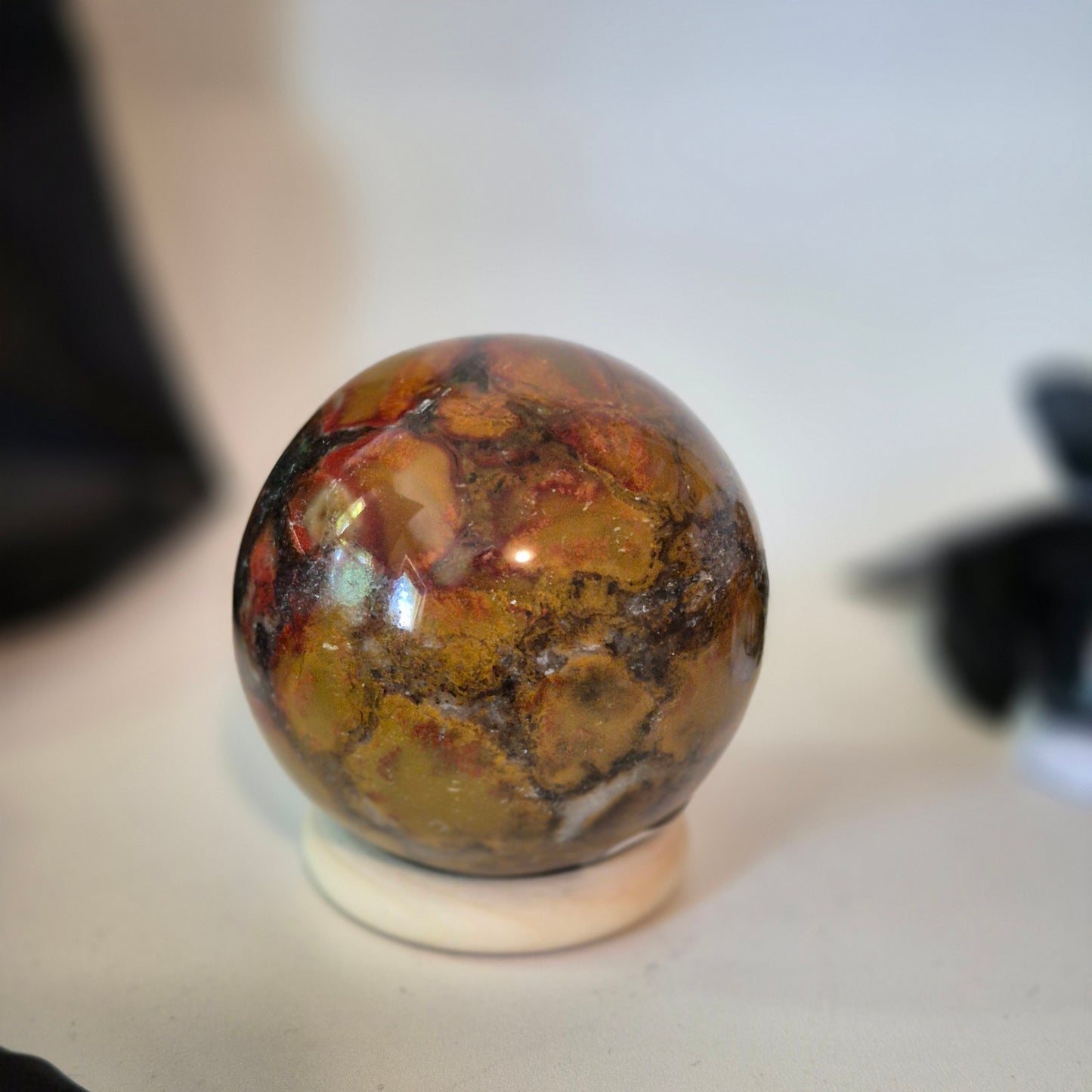 Bombay jasper sphere 8