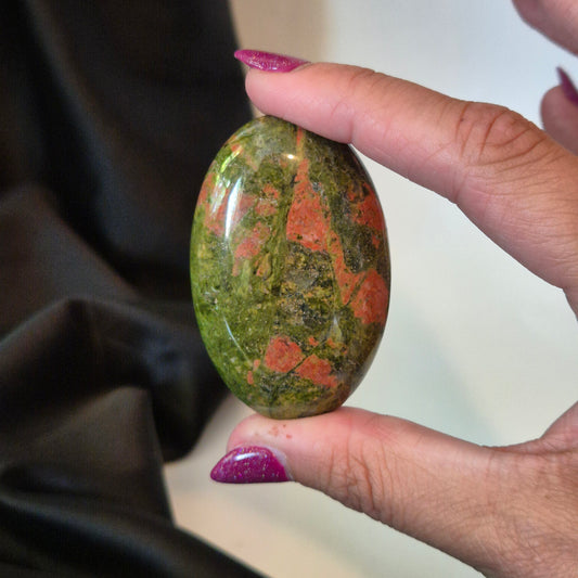Unakite palmstone 78
