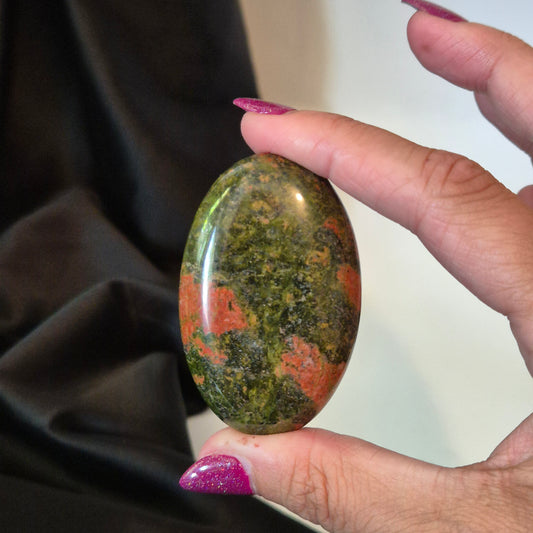 Unakite palmstone 82