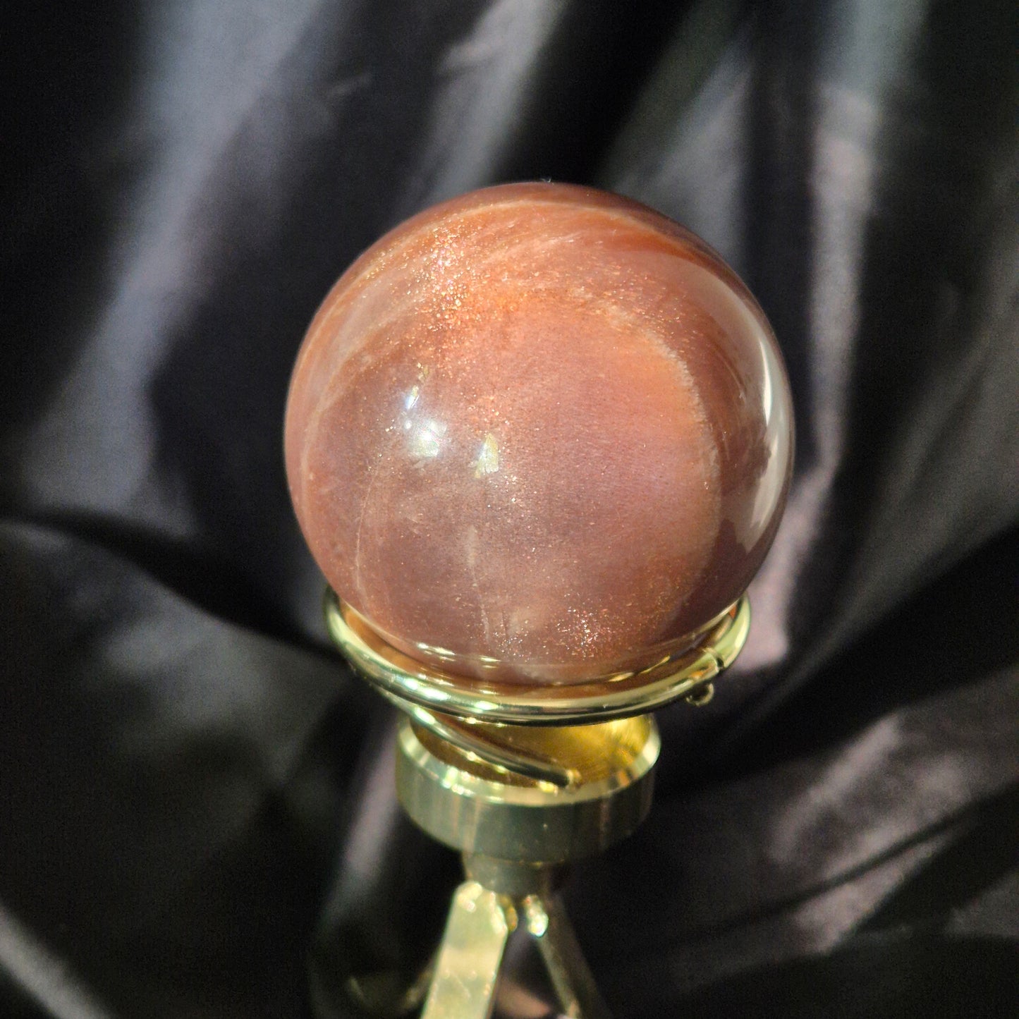 High quality peach moonstone / sunstone sphere 14