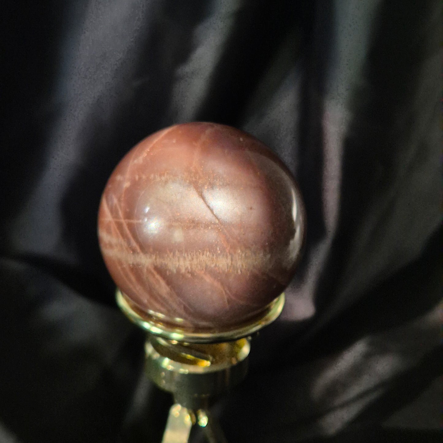 High quality peach moonstone / sunstone sphere 16
