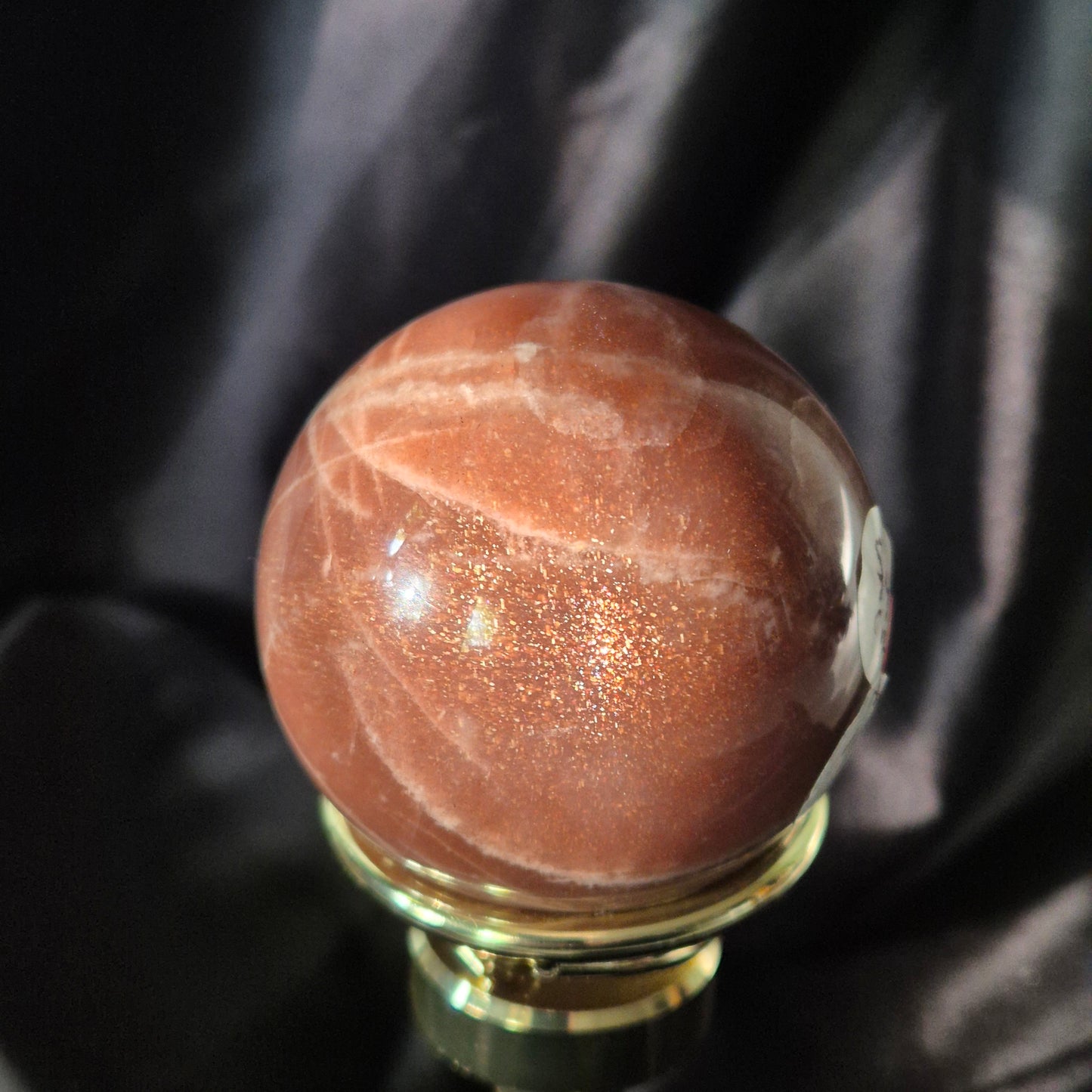 High quality peach moonstone / sunstone sphere 16