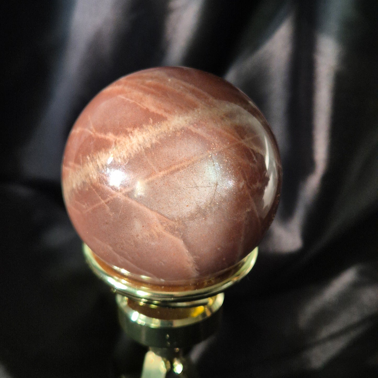 High quality peach moonstone / sunstone sphere 16