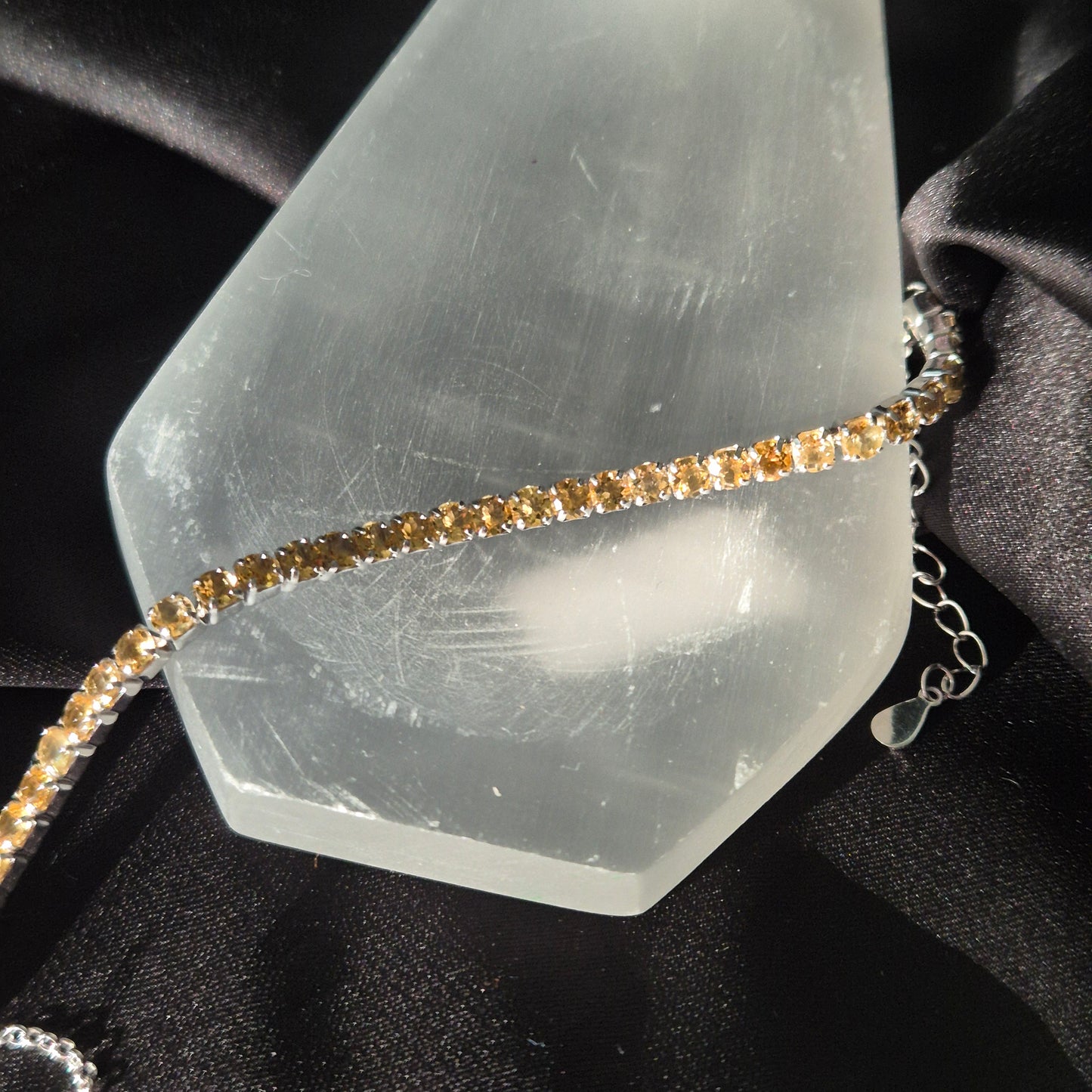 Citrine bracelet silver