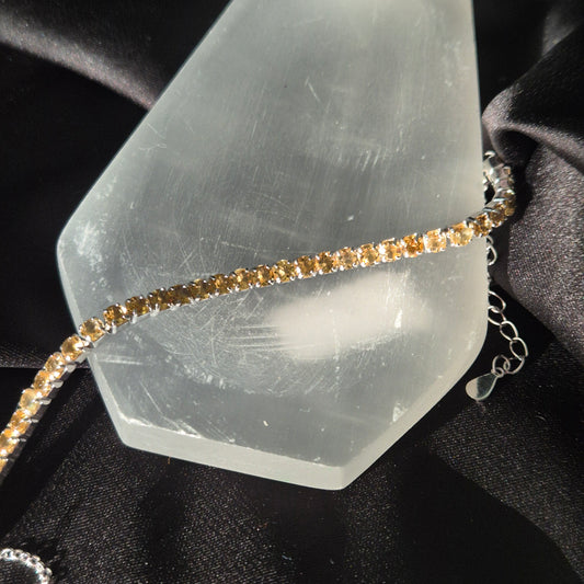 Citrine bracelet silver