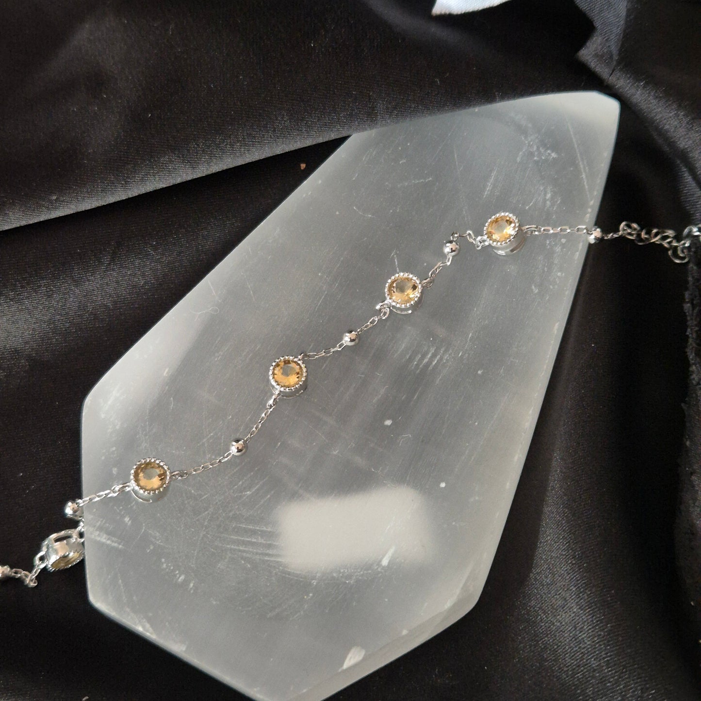 Citrine bracelet silver