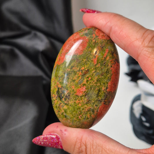 Unakite palmstone 91