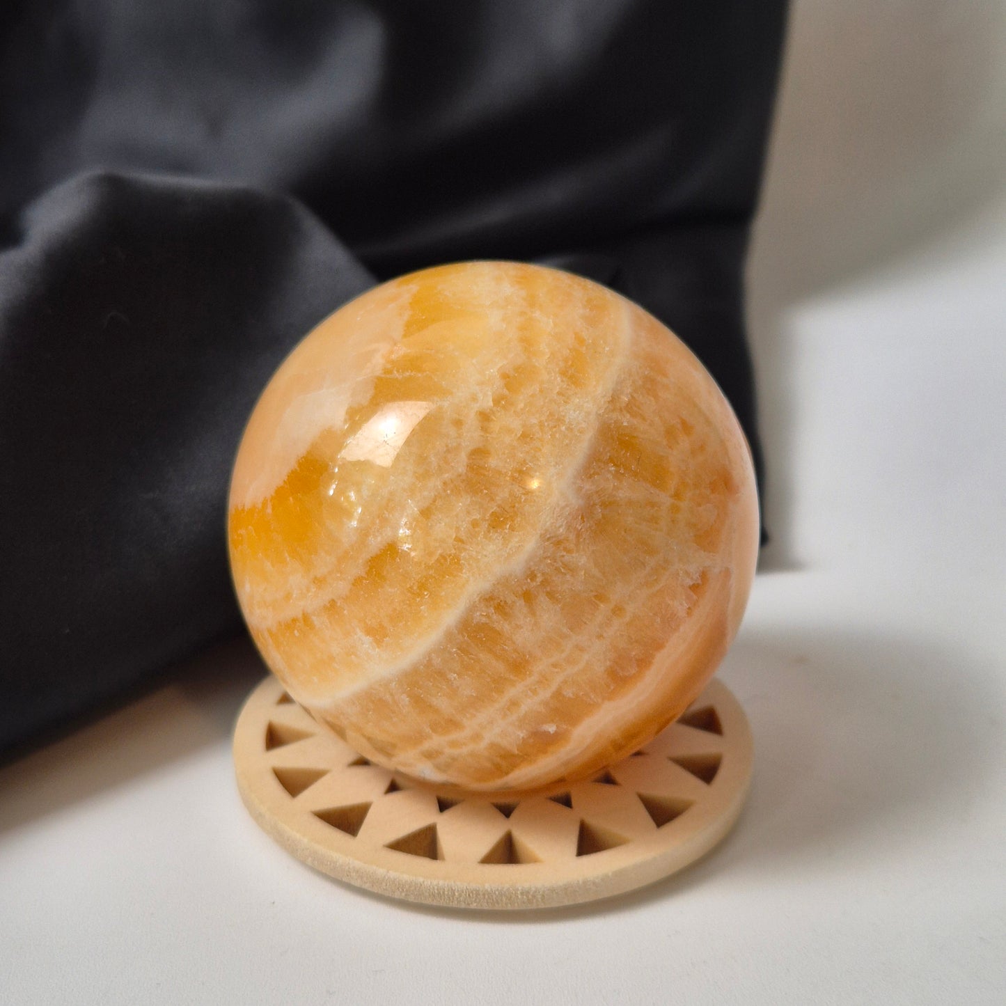 Yellow calcite sphere 2