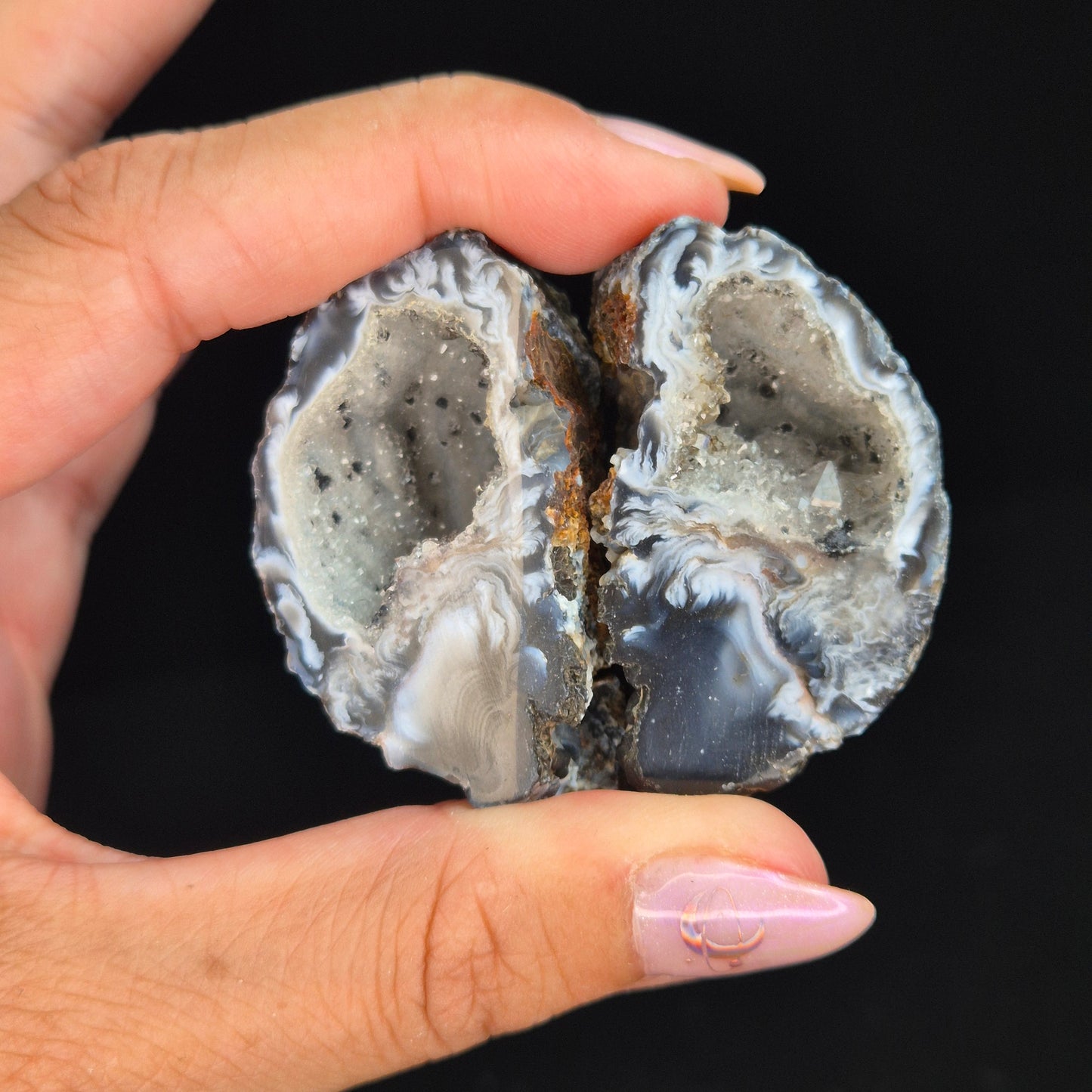 Druzy agate set big 7