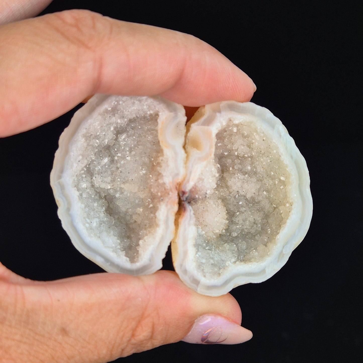 Druzy agate set big 8