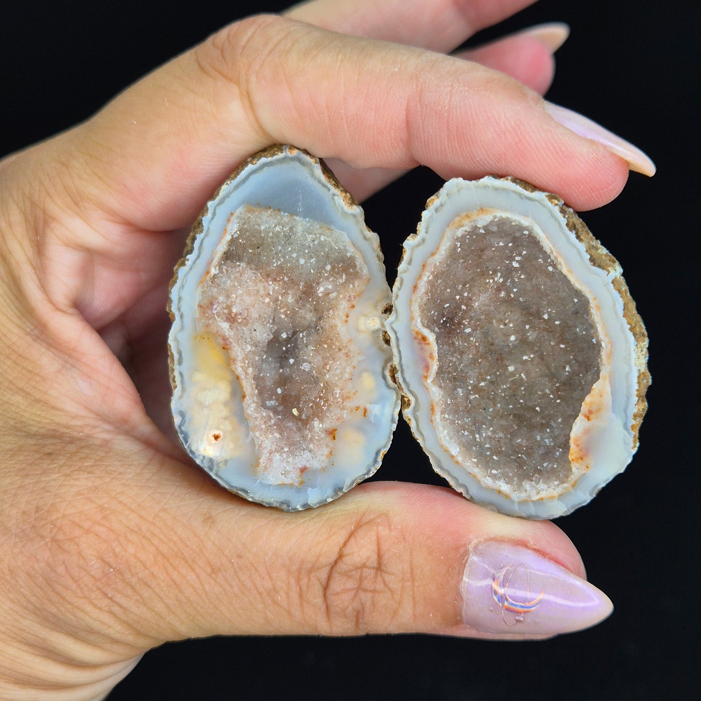 Druzy agate set big 13