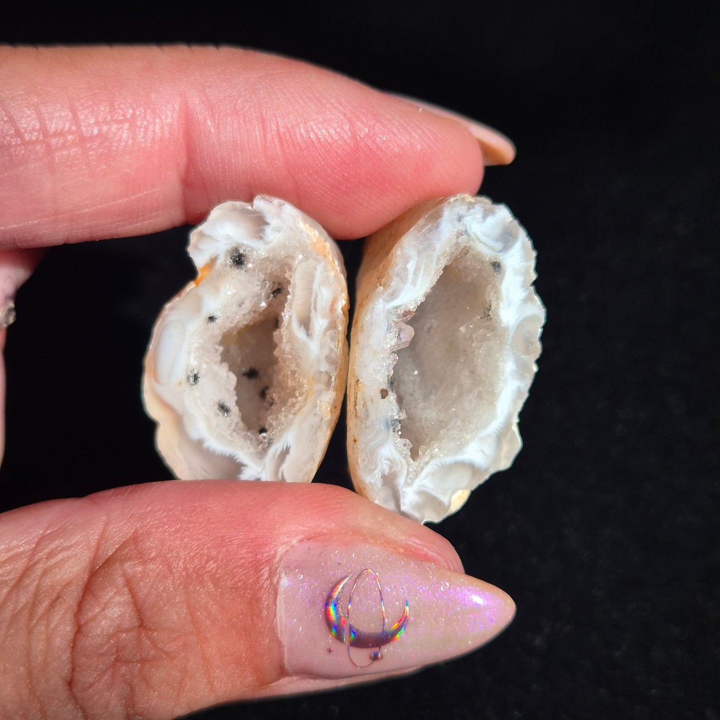 Druzy agate set small 4