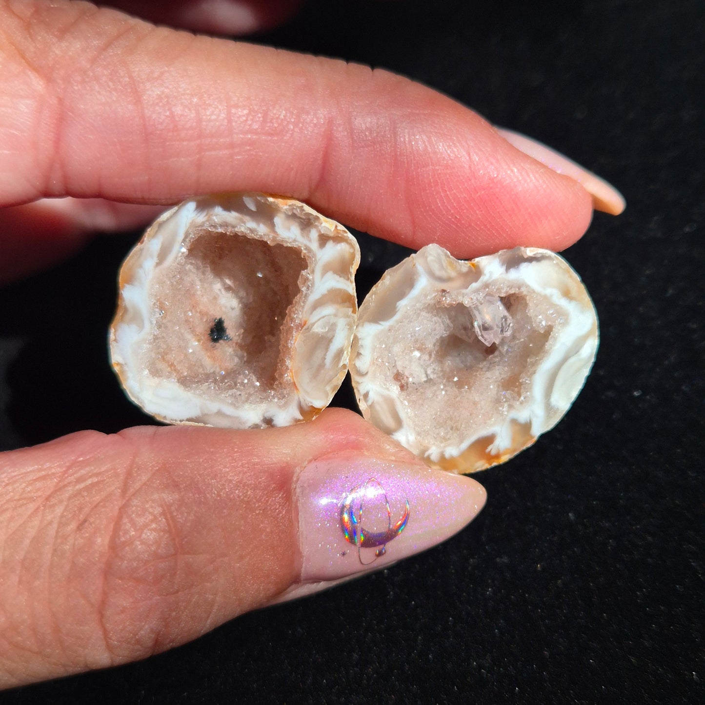 Druzy agate set small 5