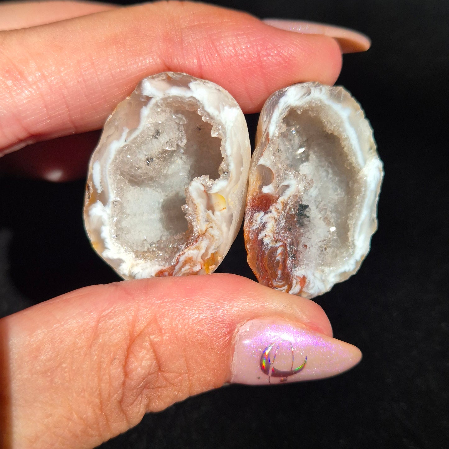 Druzy agate set small 6