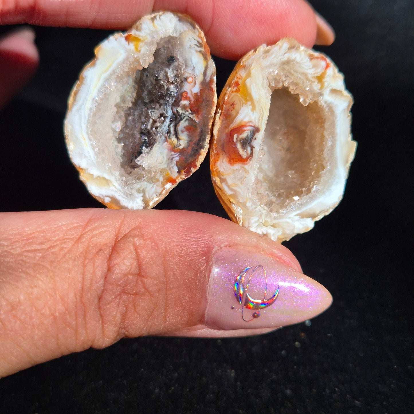 Druzy agate set small 7