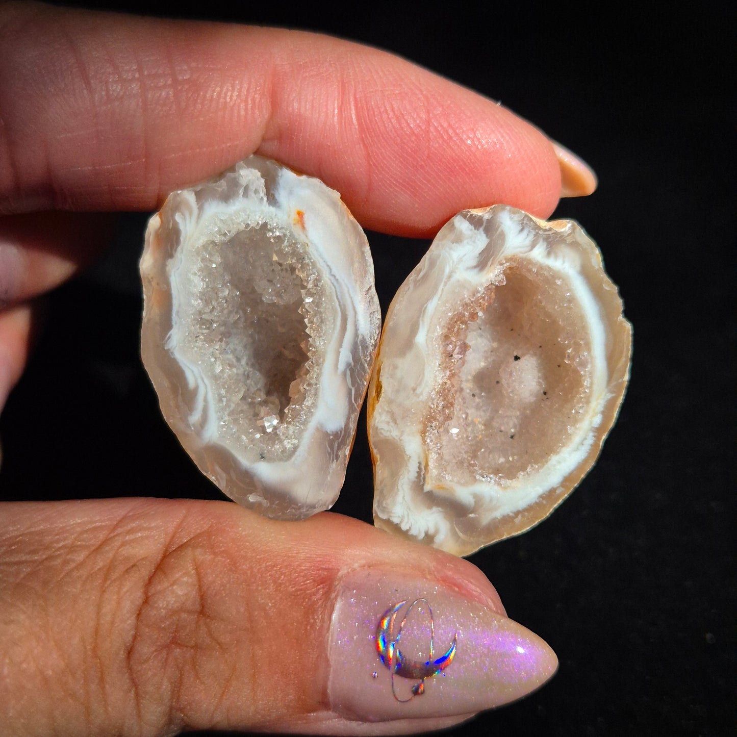 Druzy agate set small 9