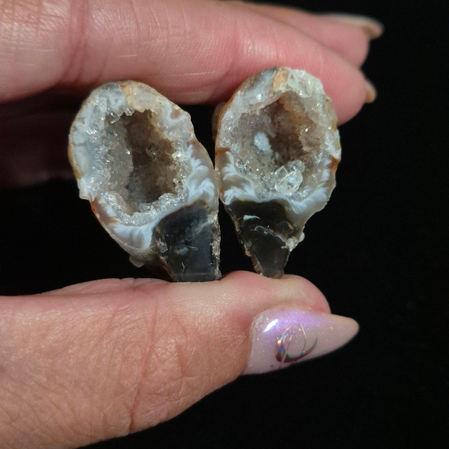 Druzy agate set small 10
