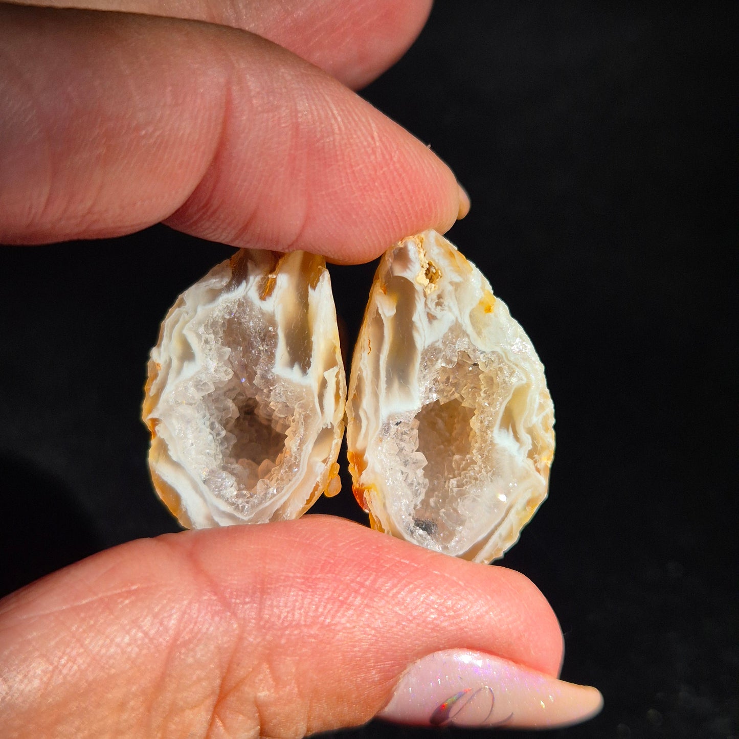 Druzy agate set small 11