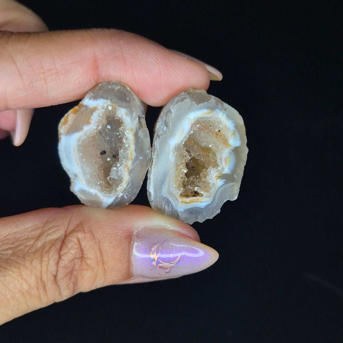Druzy agate set small 12