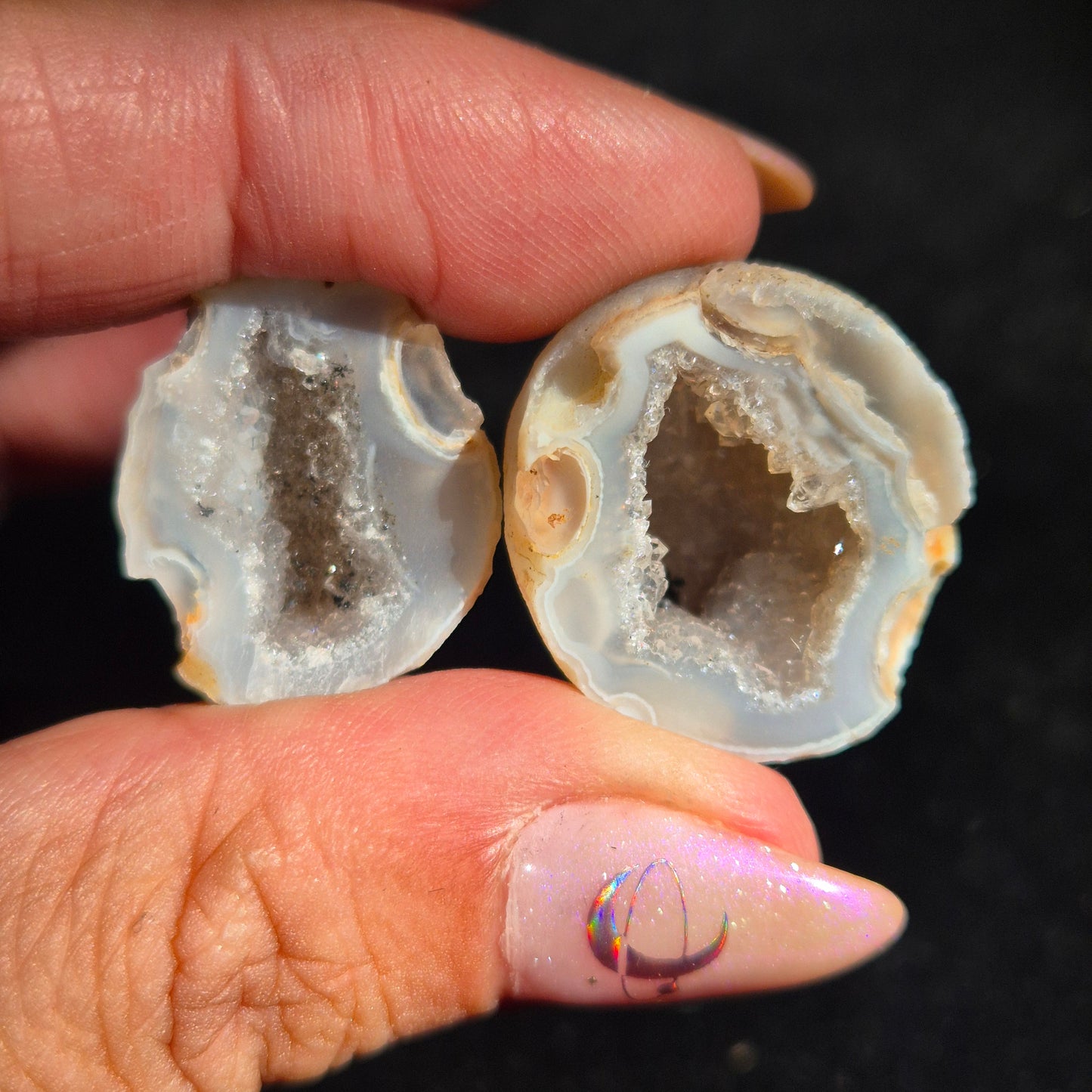 Druzy agate set small 14