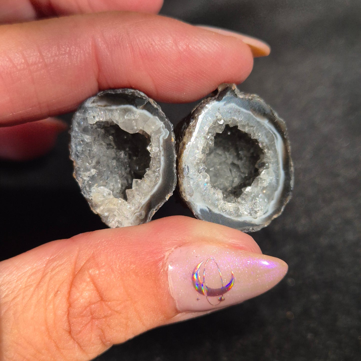 Druzy agate set small 16