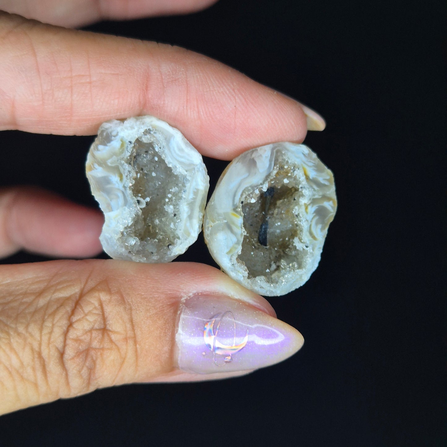Druzy agate set small 17