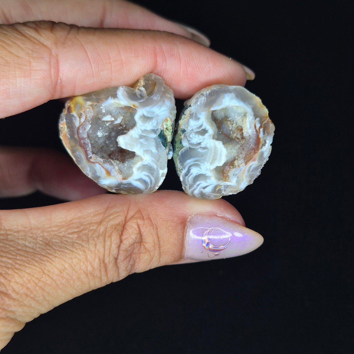 Druzy agate set small 19