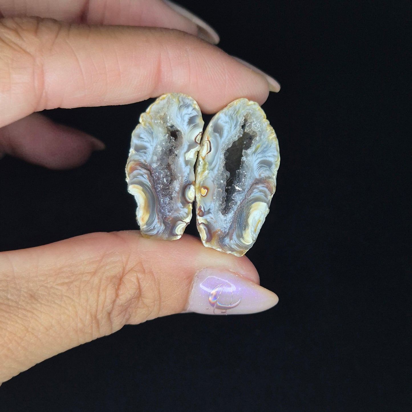 Druzy agate set small 20