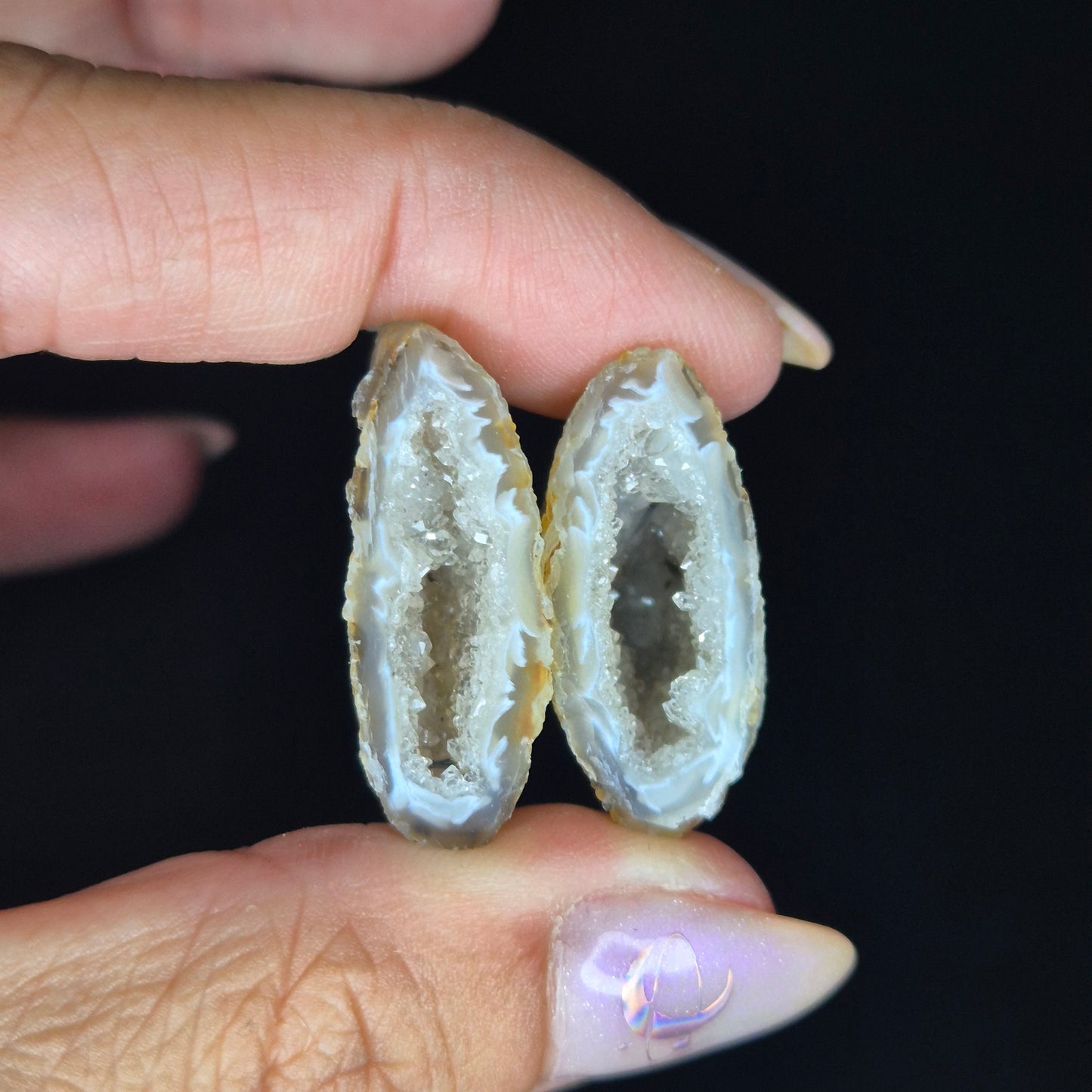 Druzy agate set small 21