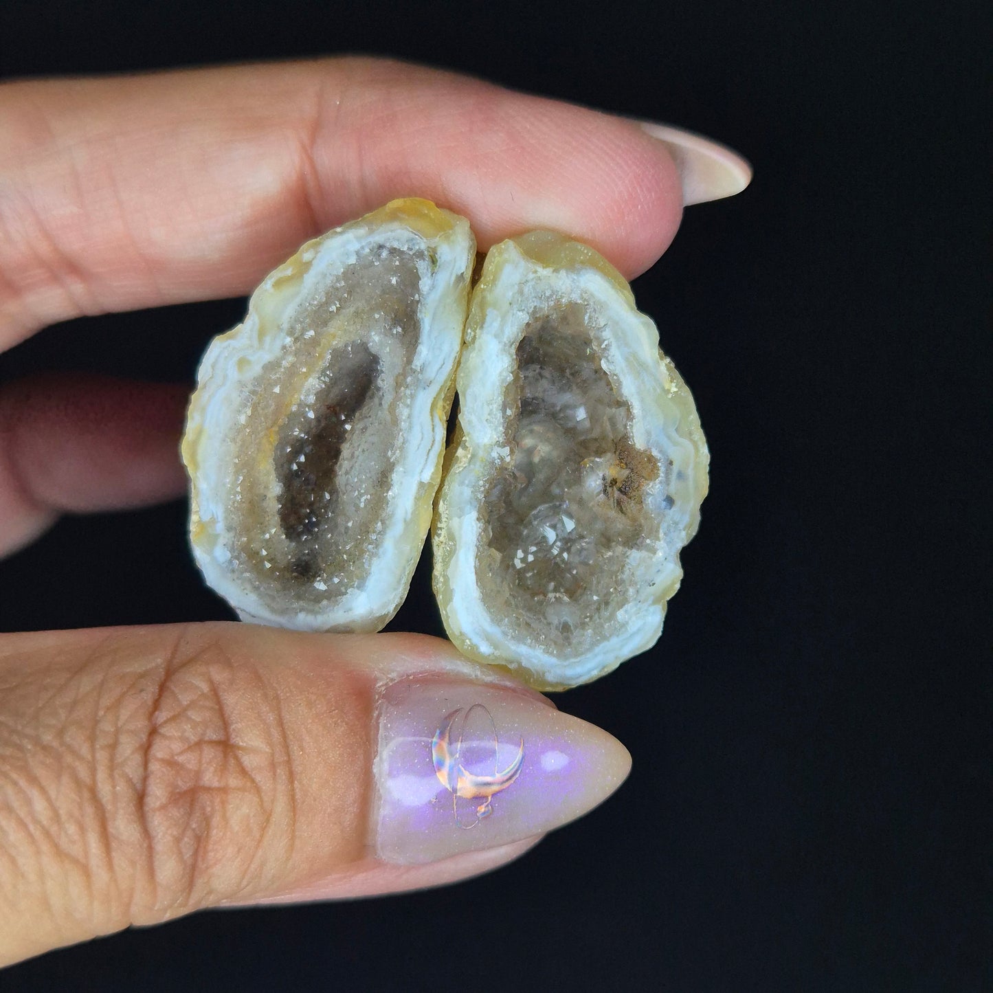 Druzy agate set small 22