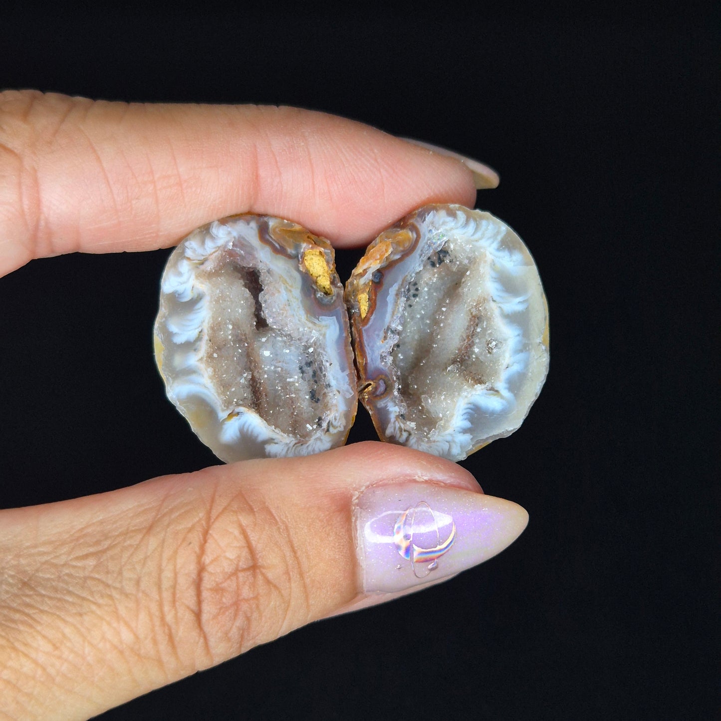Druzy agate set small 23