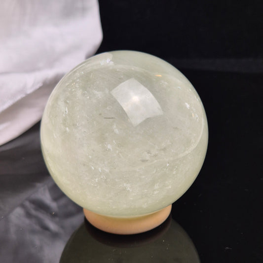 Green optical calcite sphere 2