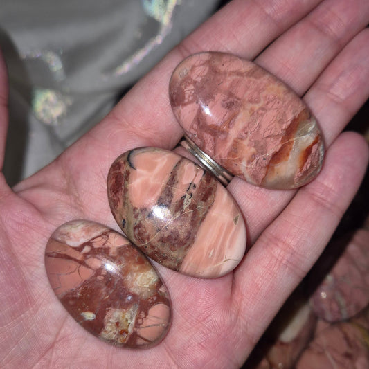Australian pink opal palmstone small