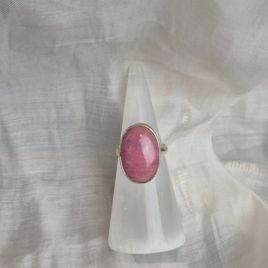Pink bubblegum rhodonite ring 2