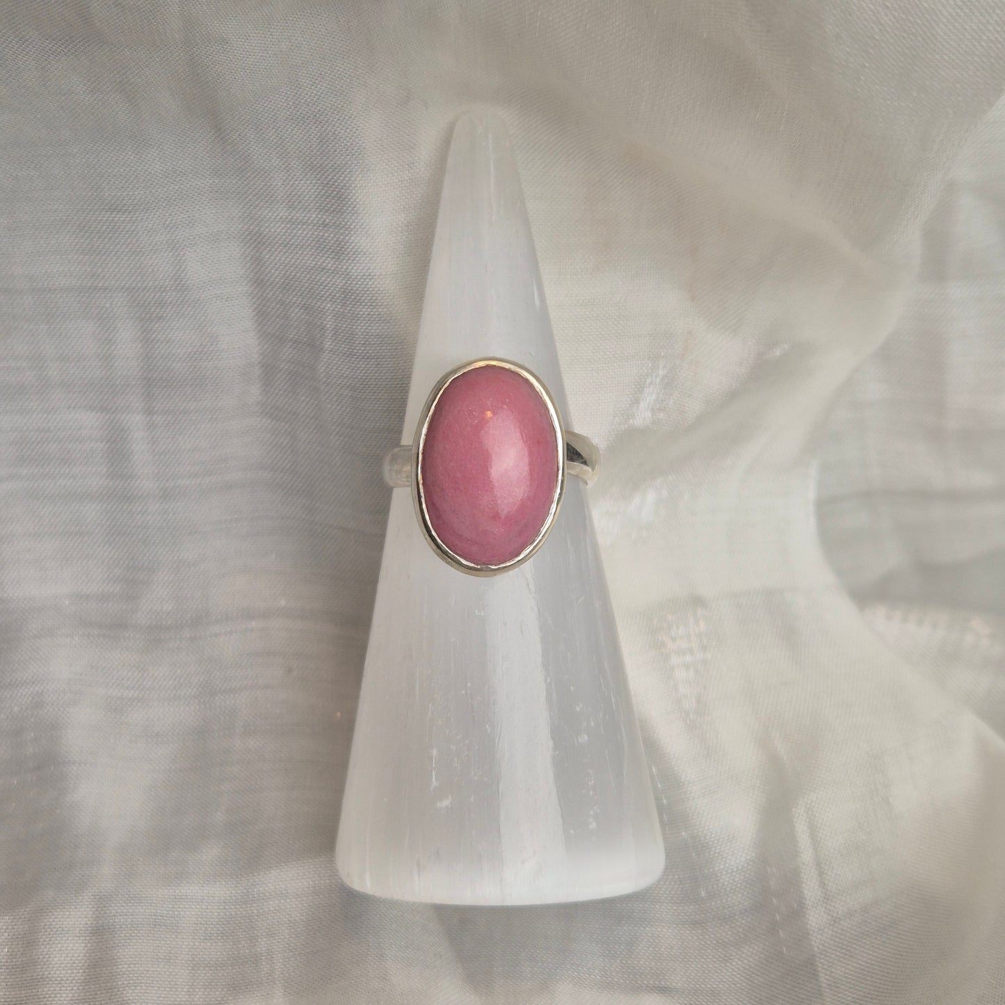 Pink bubblegum rhodonite ring 1