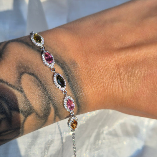 Tourmaline bracelet silver 2