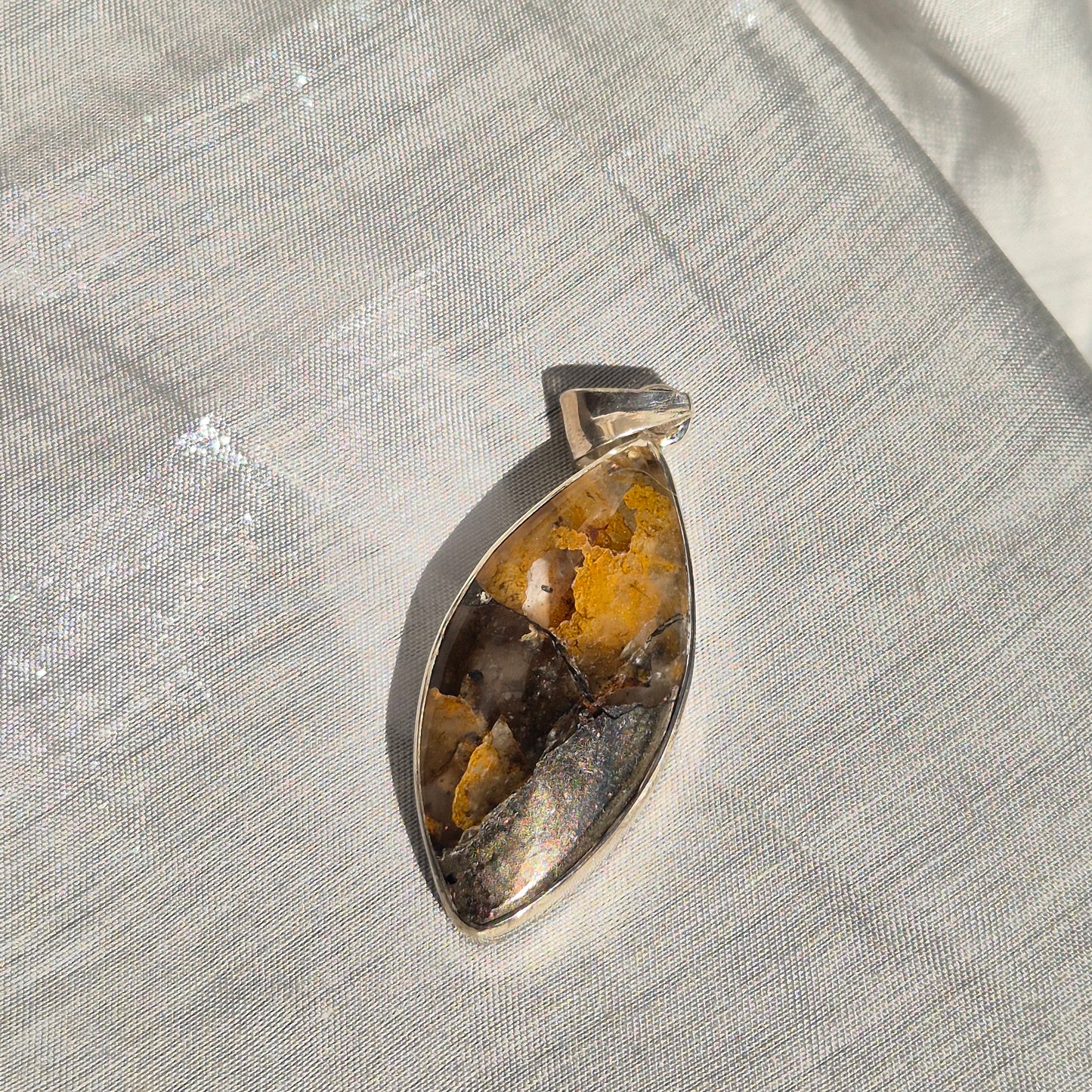 Golden healer / pyrite mix necklace 7 (India)