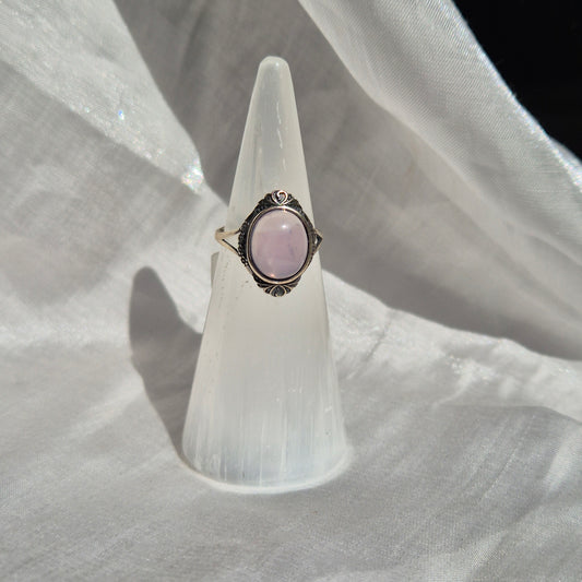 Lavender moon quarts ring silver 1
