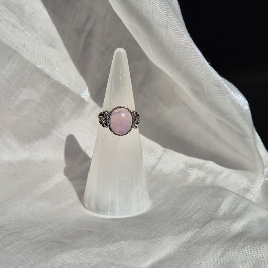 Lavender moon quarts ring silver 2