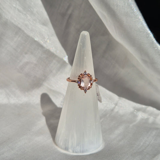 Morganite ring rosegold