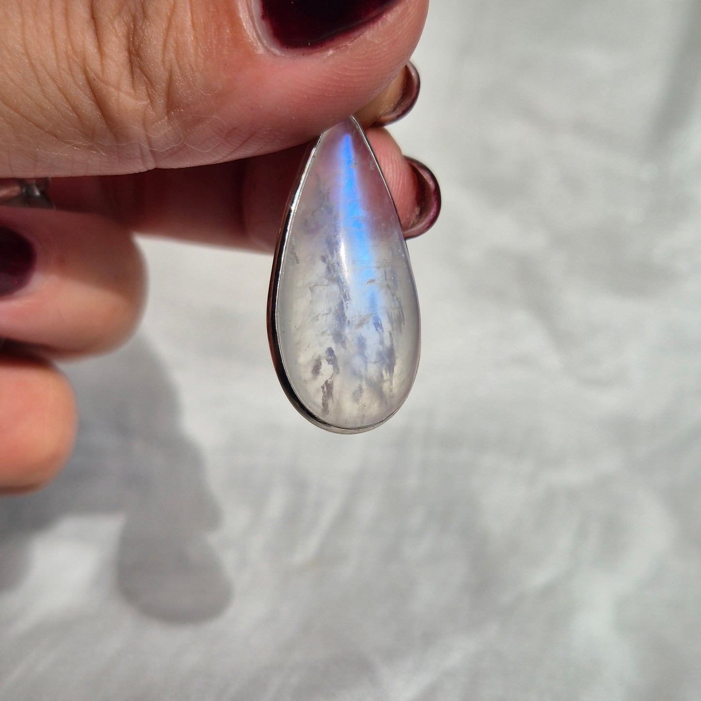 Moonstone necklace droplet 1