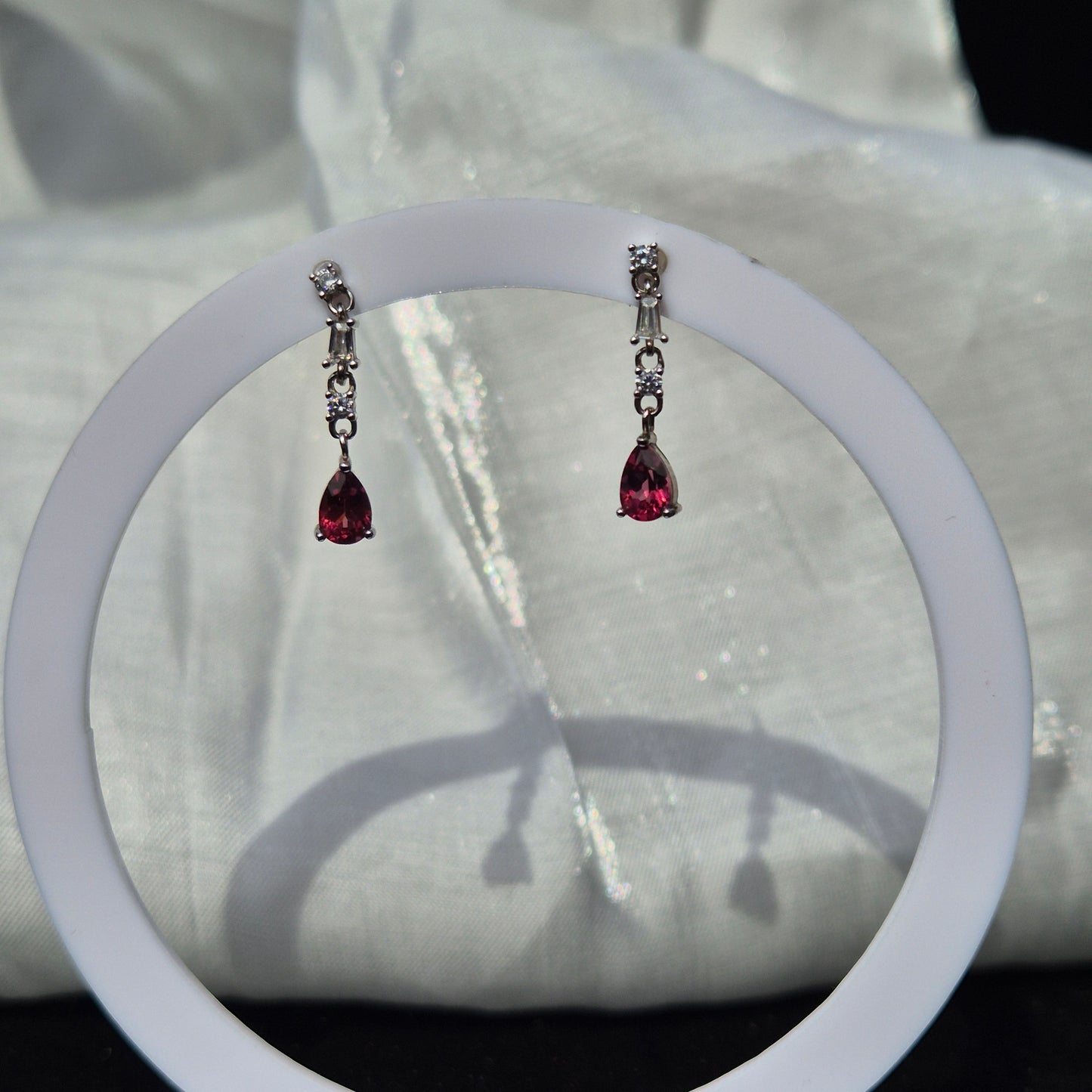 Garnet earring