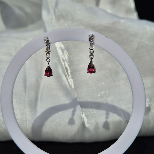 Garnet earring
