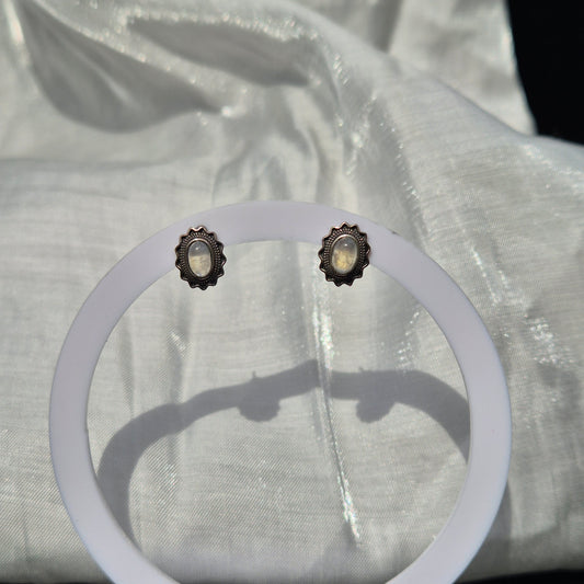 Moonstone studs