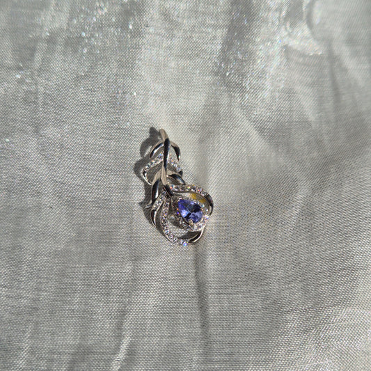 Tanzanite feather necklace